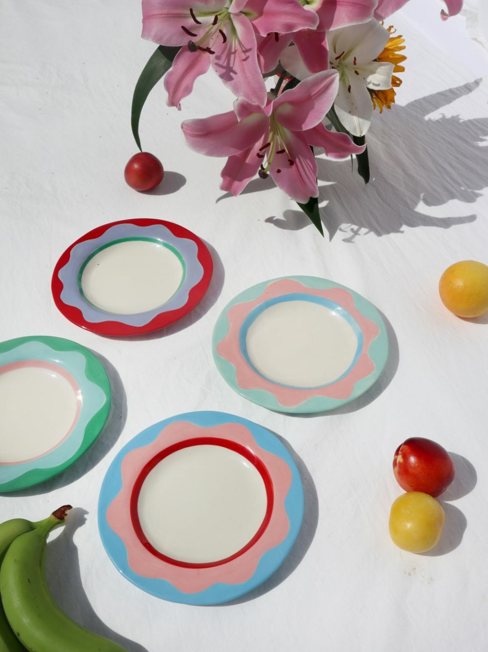 LAETITIA ROUGET Multicolour Wavy Dessert Plate Set