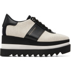 Stella McCartney Black & Off-White Sneakelyse Canvas Derbys