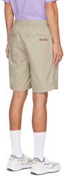 AAPE by A Bathing Ape Beige Rubberized Patch Shorts