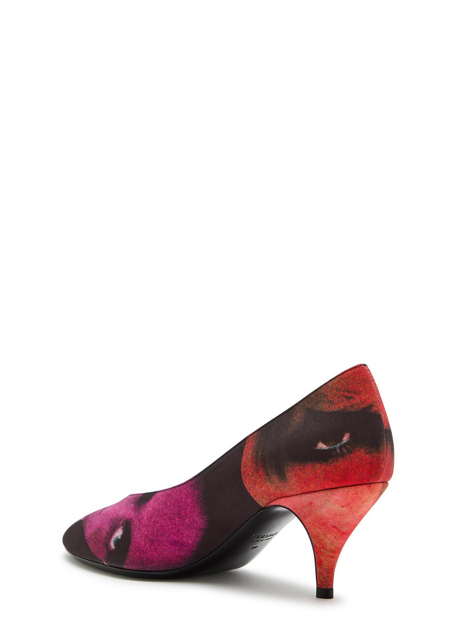 Versace Tina 65 Printed Faille Pumps