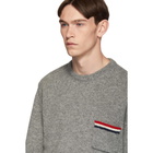 Thom Browne Grey Relaxed-Fit Pullover Sweater