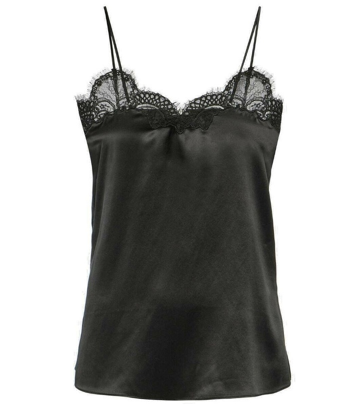 Photo: CO Lace-trimmed silk satin camisole