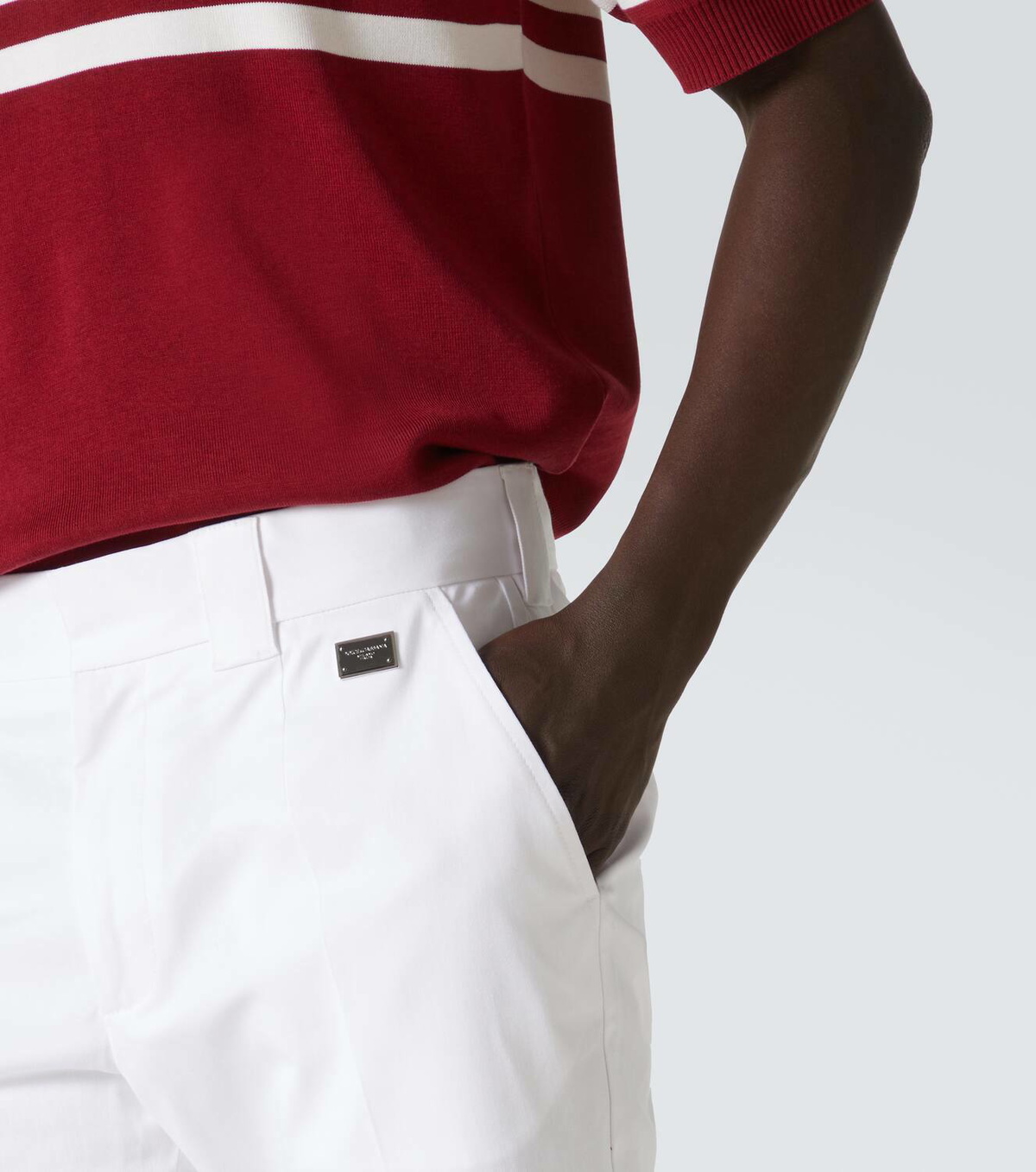 Dolce&Gabbana Cotton gabardine straight pants