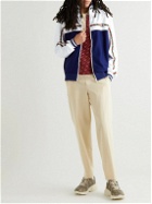 GUCCI - Embroidered Two-Tone Tech-Piqué Track Jacket - Blue