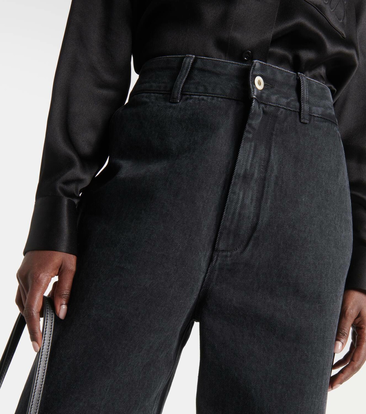 Loewe Anagram high-rise wide-leg jeans Loewe Loewe Anagram high-rise wide-leg jeans Loewe