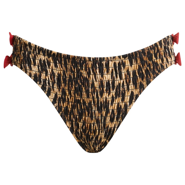 Photo: Damson Madder Women's Shirred Bow Bikini Bottom in Brown