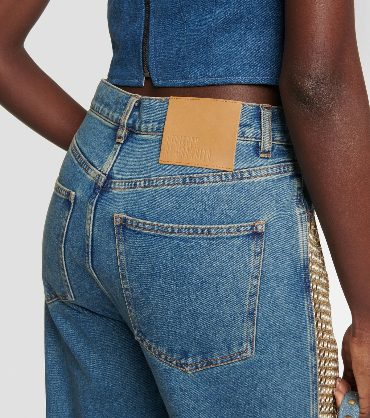 Giuseppe di Morabito High-rise embellished jeans