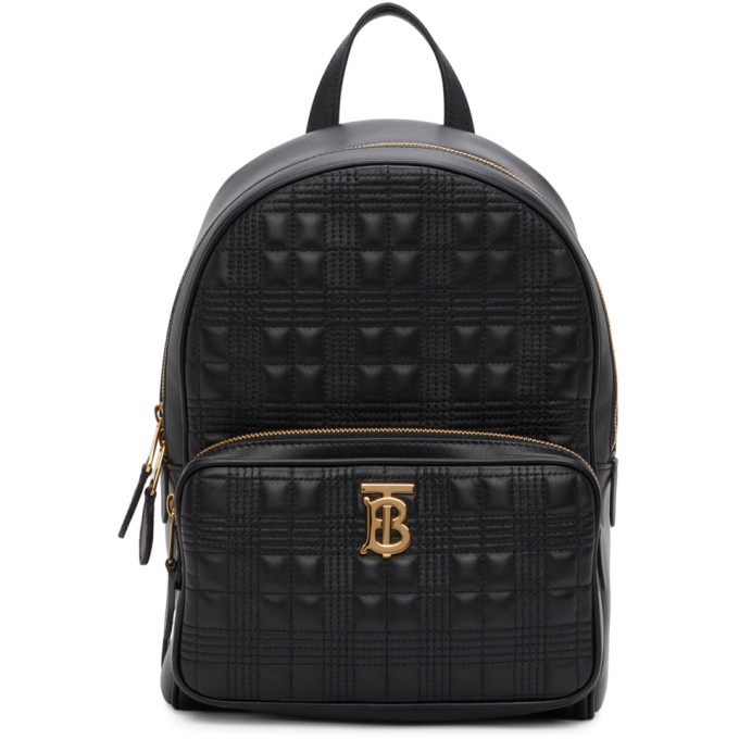 Photo: Burberry Black Leather Quilted TB Monogram Backpack