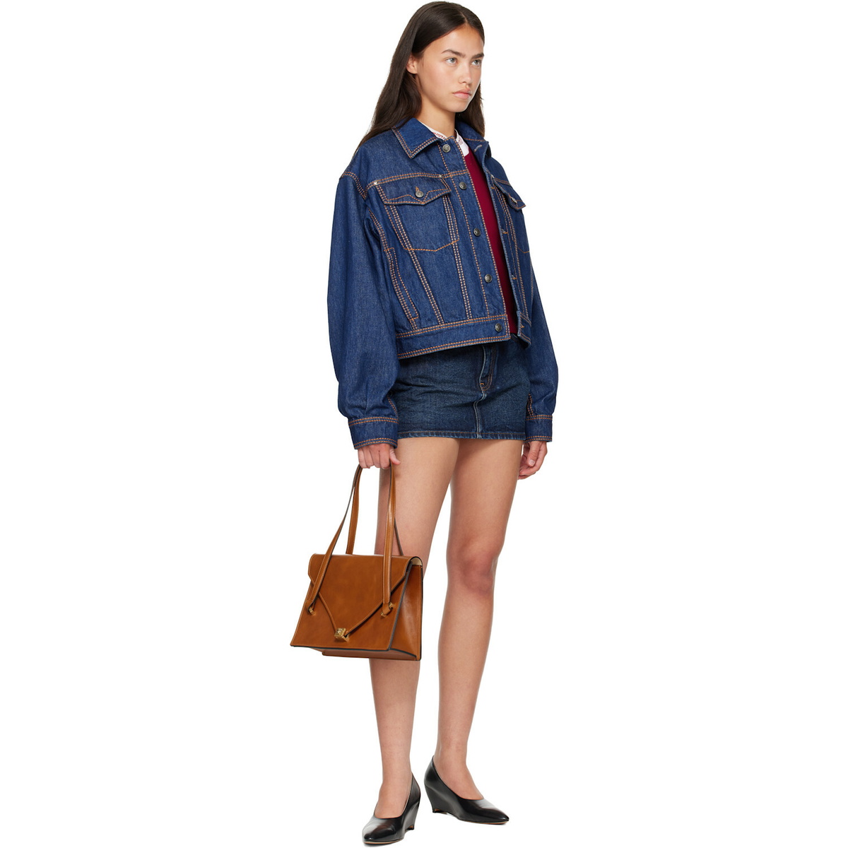 Versace Blue Denim Blouson Jacket