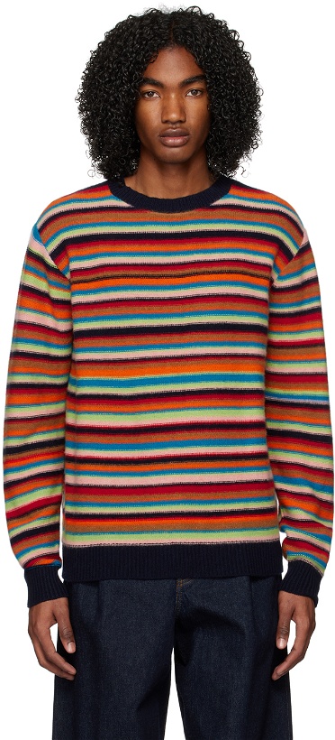 Photo: The Elder Statesman Multicolor Vista Stripe Sweater