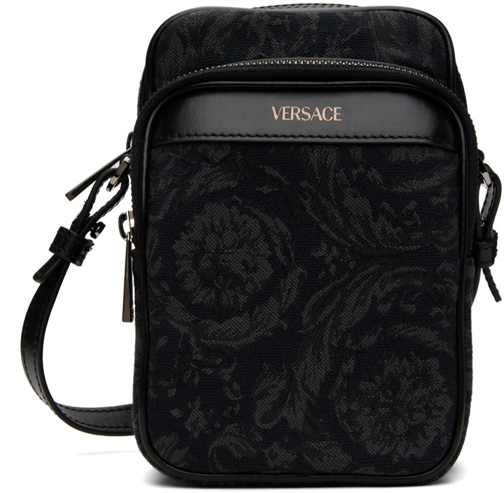 Photo: Versace Black Barocco Crossbody Pouch