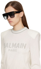 Balmain Black B-V Sunglasses