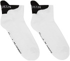 Alexander McQueen White Logo Short Socks