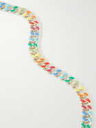 Fry Powers - Rainbow Silver and Enamel Chain Necklace
