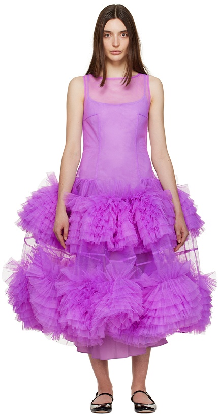 Photo: Molly Goddard Purple Yuri Midi Dress
