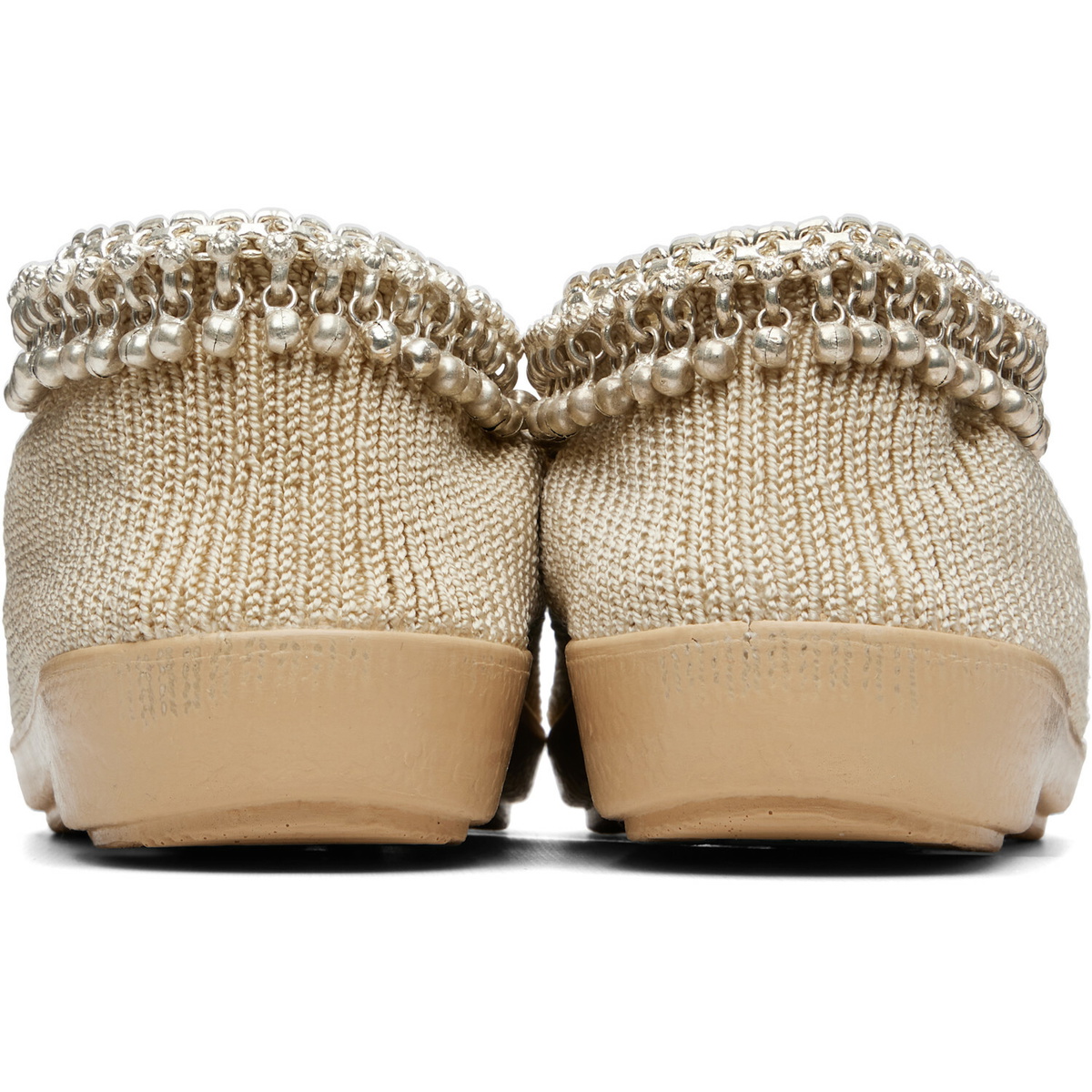 RESCHA SSENSE Exclusive Beige Jewel Slip-on Loafers