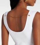 Bottega Veneta Chain-detail ribbed-knit midi dress