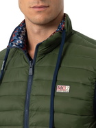 MC2 Saint Barth Man Military Green Padded Vest Aspen