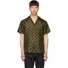 Givenchy Black and Yellow Silk All Over 4G Shirt