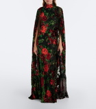 Rodarte Floral devoré velvet gown