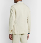 MAN 1924 - Tomi Tapered Linen and Cotton-Blend Drawstring Suit Trousers - Neutrals