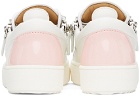 Giuseppe Zanotti White & Pink Gail Sneakers