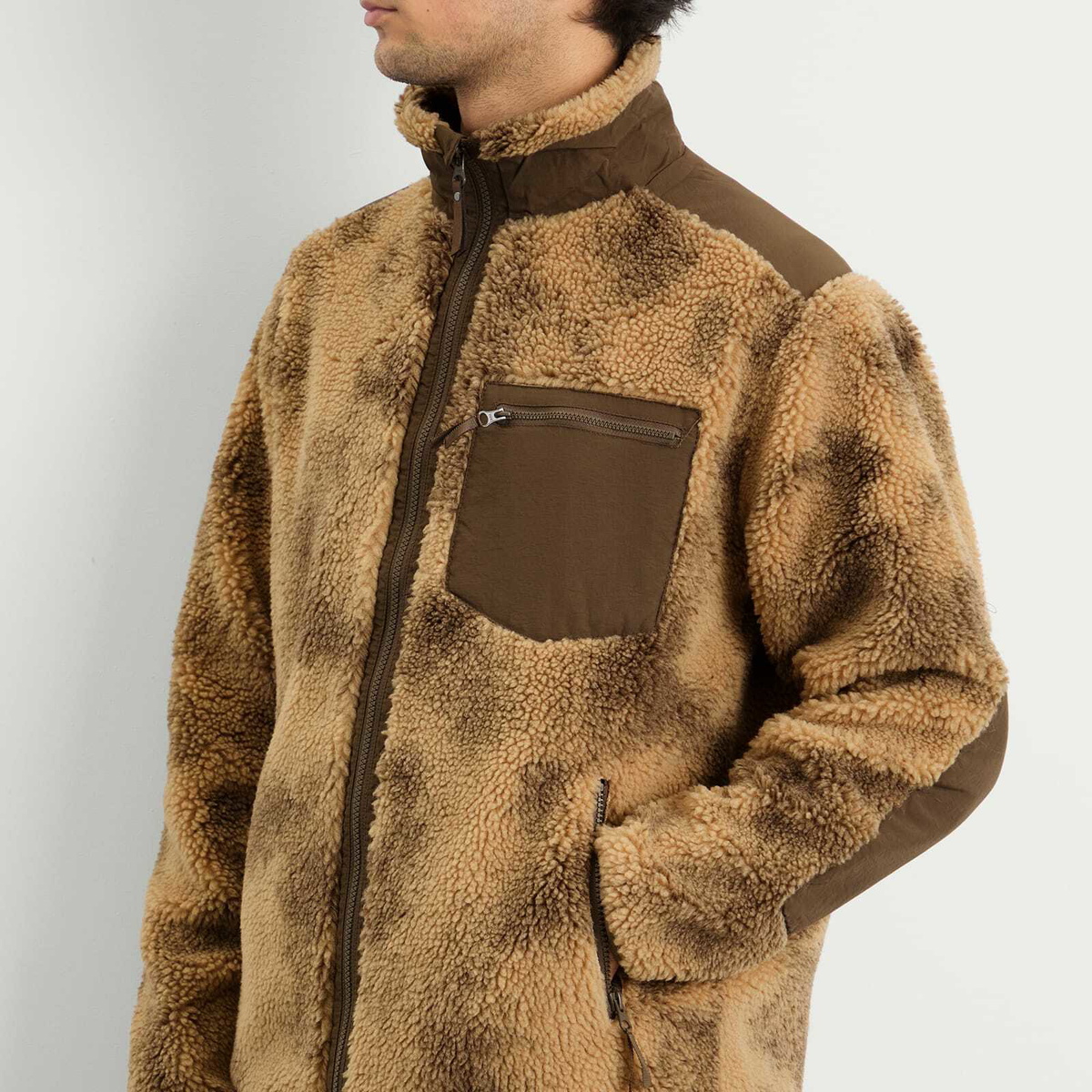 Corridor Men's Oak Zip Fleece in Brown