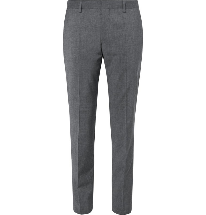 Photo: Hugo Boss - Grey Genesis Slim-Fit Wool And Cashmere-Blend Suit Trousers - Gray