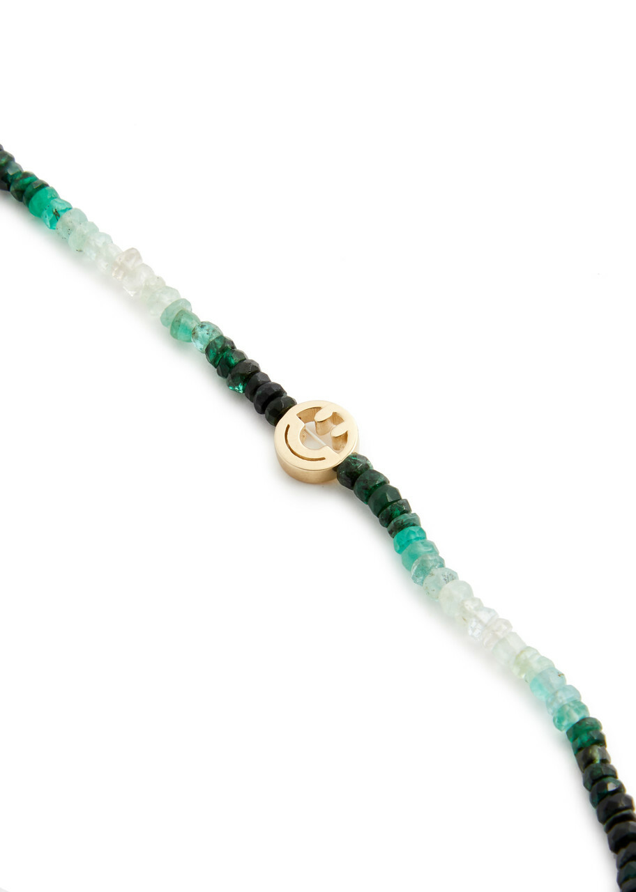 Roxanne First The Smiley Sapphire Beaded Bracelet - Green - One Size