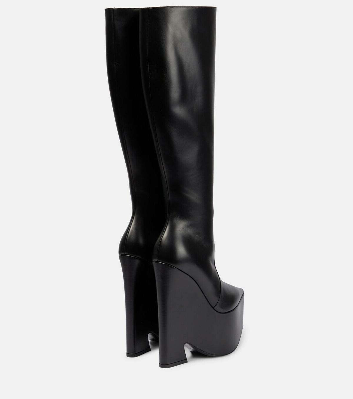 Versace - Tempest leather platform knee-high boots