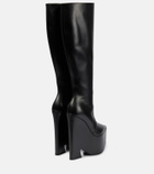Versace - Tempest leather platform knee-high boots