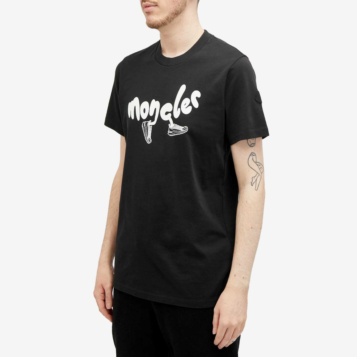 Moncler Men's Running T-Shirt in Black Moncler
