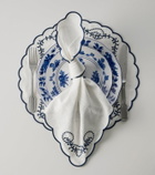 Cabana Set of 2 embroidered linen napkins
