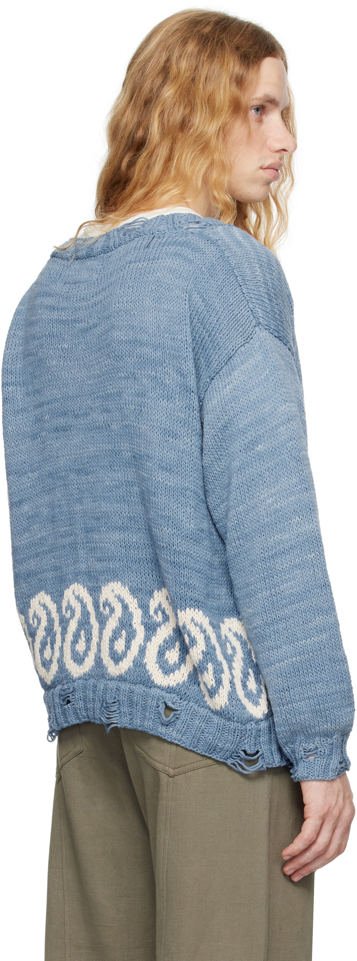 Kartik Research Blue Paisley Cardigan