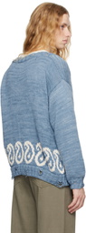 Kartik Research Blue Paisley Cardigan