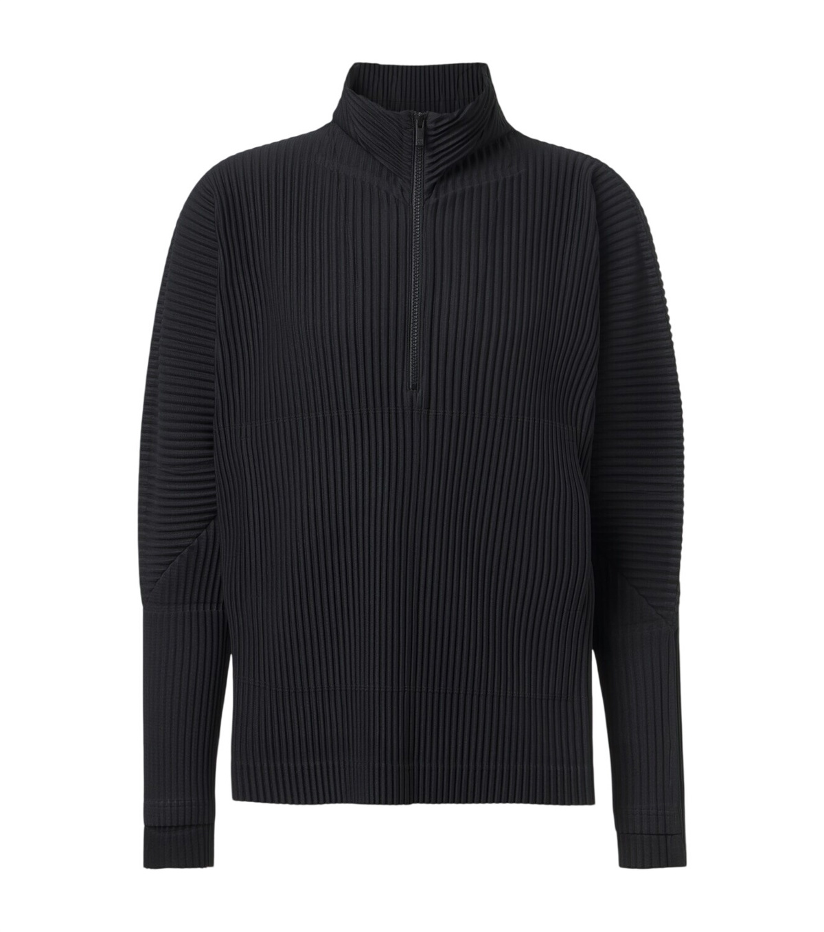 HOMME PLISSÉ ISSEY MIYAKE Black Tight Twist Cotton Knit Sweater