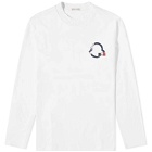 Moncler Men's Badge Logo Long Sleeve Shirt in White