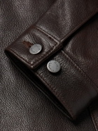 Nudie Jeans - Joppe Full-Grain Leather Western Jacket - Brown