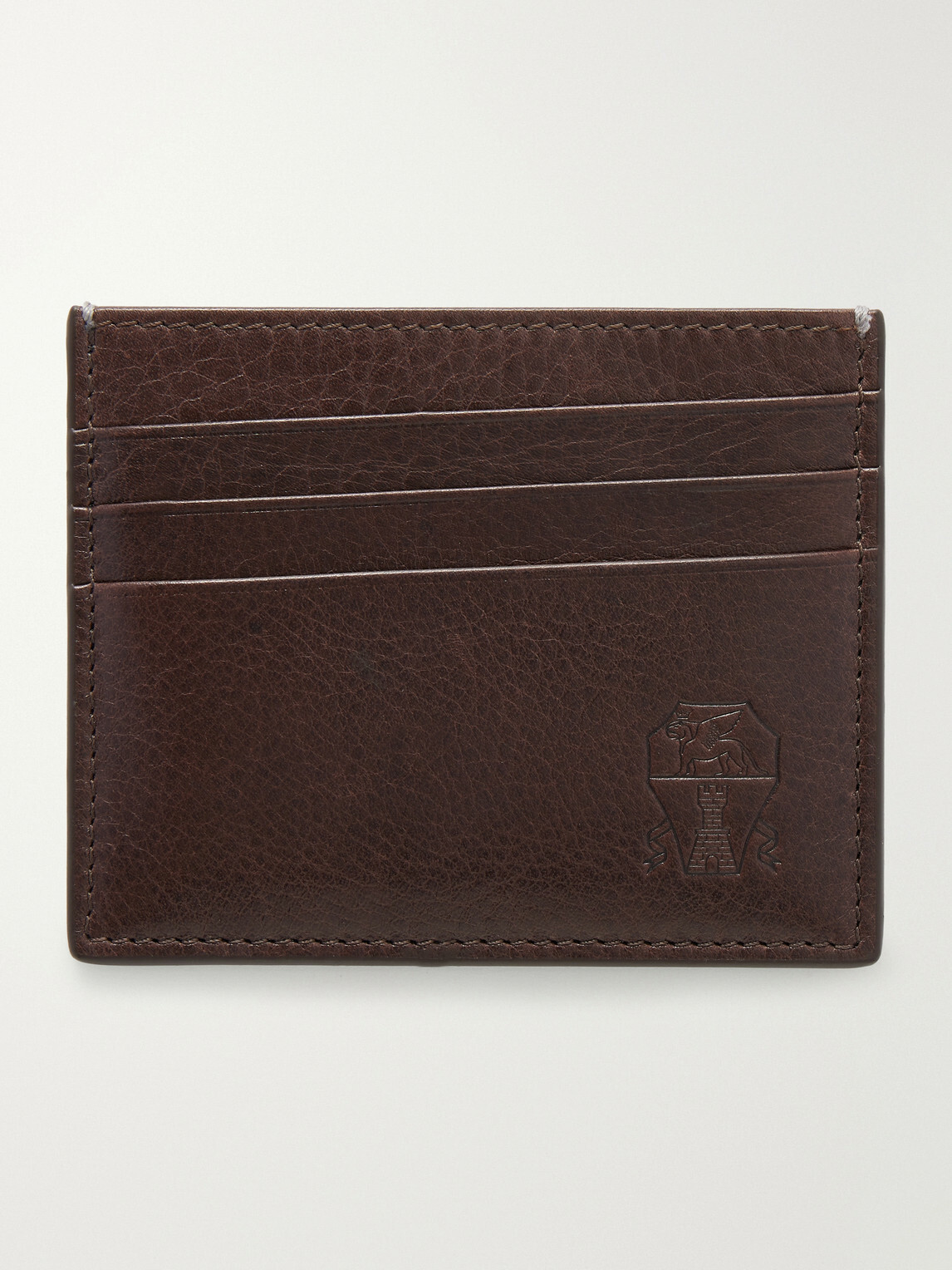 Brunello Cucinelli - Logo-Debossed Full-Grain Leather Cardholder