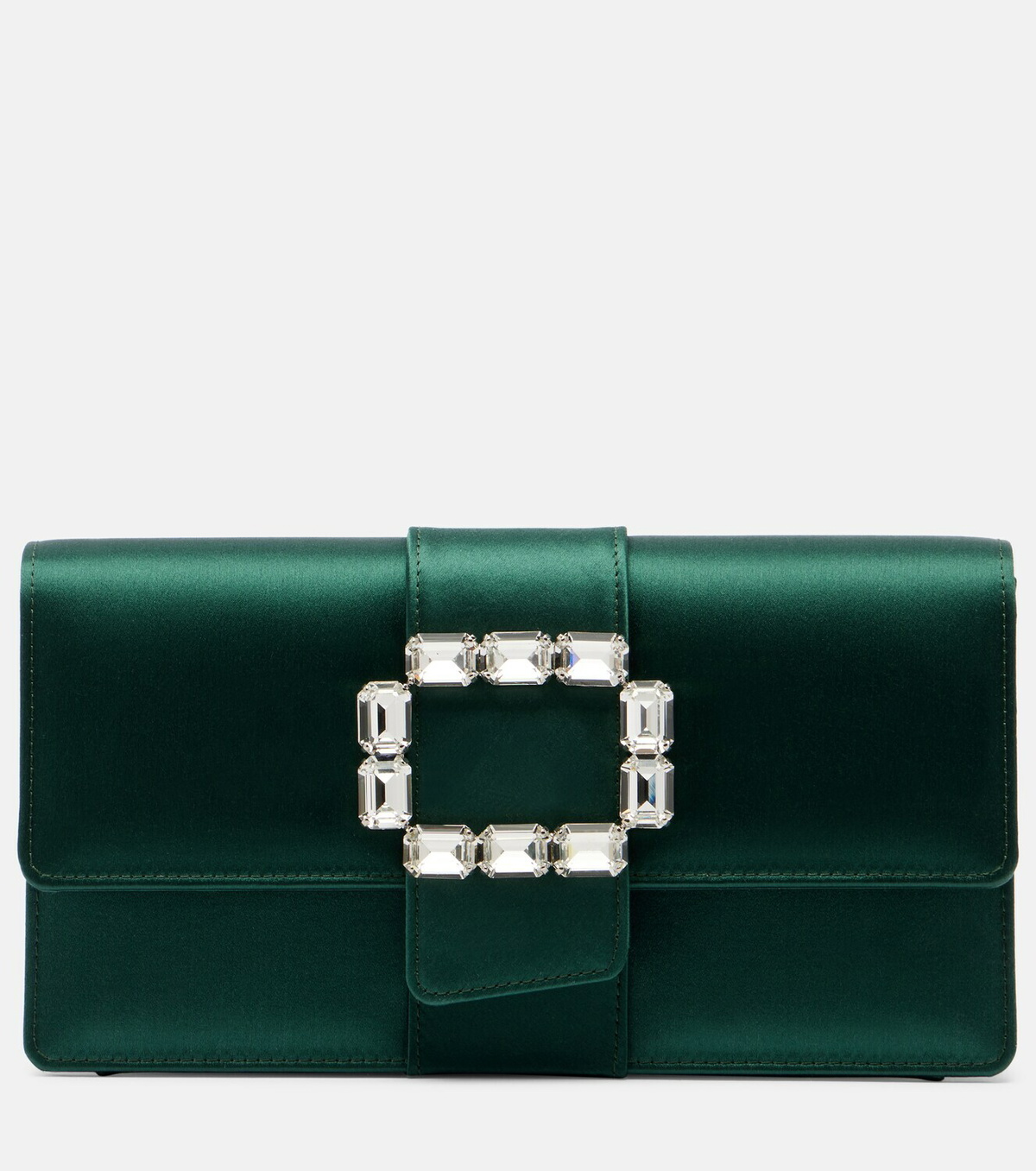 Manolo Blahnik Maycap embellished satin clutch