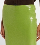 Oscar de la Renta Sequined pencil skirt
