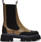 GANNI Taupe Cleated Chelsea Boots