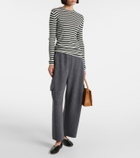 Lisa Yang Vivian striped cotton and cashmere top