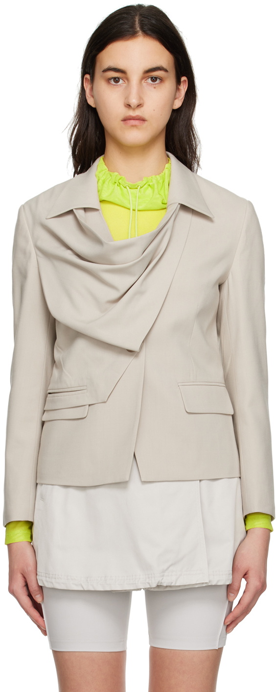 TheOpen Product Black Draped Blazer