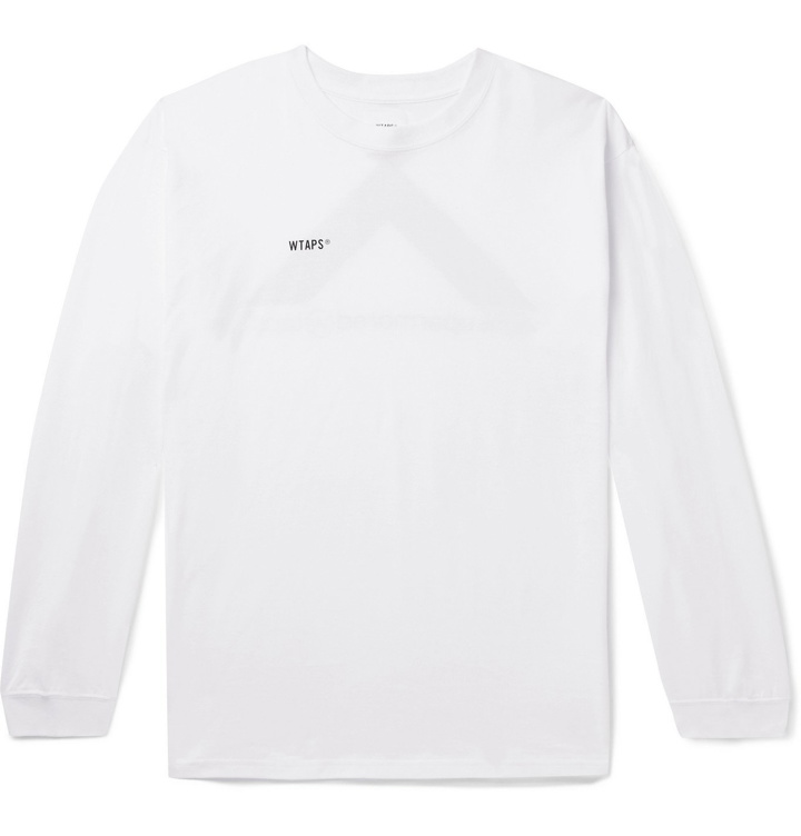 Photo: WTAPS - Logo-Print Cotton-Jersey T-Shirt - White