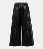 Loewe High-rise leather culottes