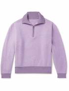 Jacquemus - Two-Tone Merino Wool-Blend Half-Zip Cardigan - Purple