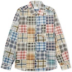 Percival Men's Zinger Patchwork Shirt in Multi