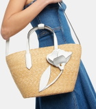Oscar de la Renta Tulip Small raffia tote bag