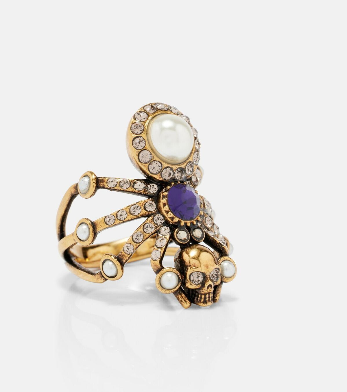 McQueen Spider embellished ring